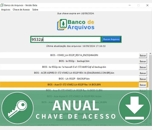 Chave de acesso para o Banco de Arquivos