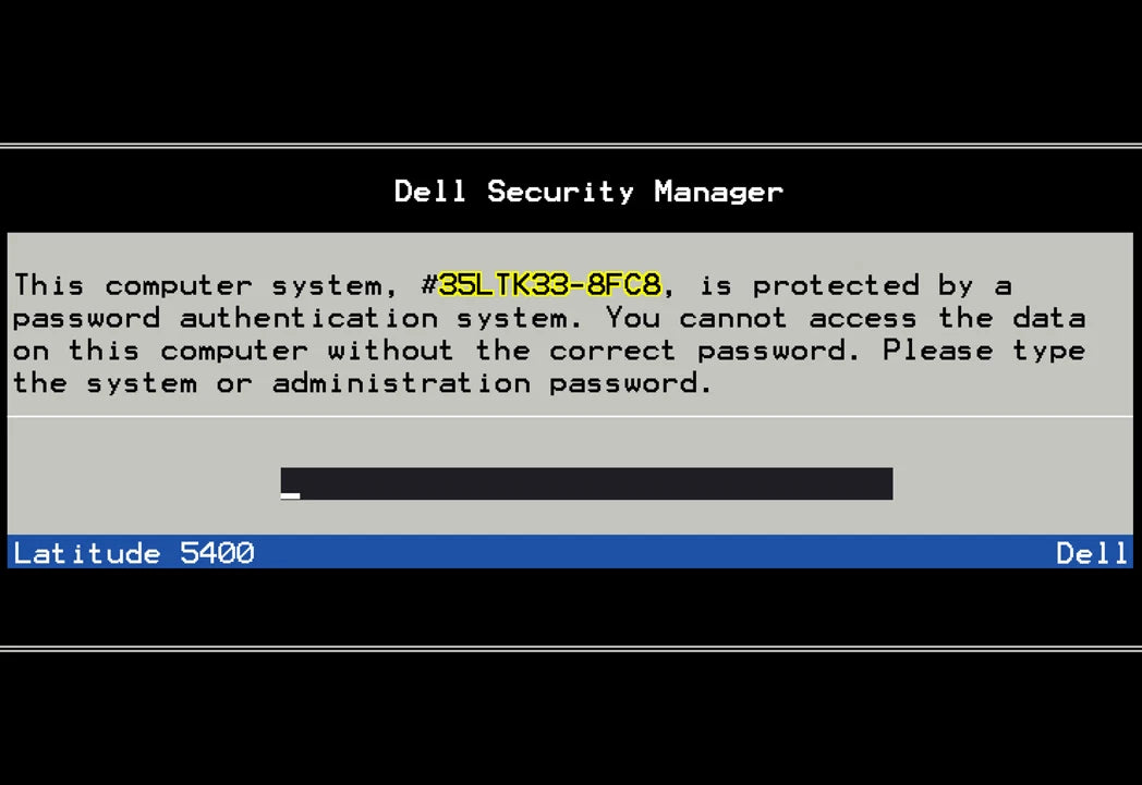 Desbloqueio de BIOS Dell Sufixos 8FC8, 595B, D35B, 2A7B, 1D3B, 1F66, 6FF1, 1F5A, BF97, E7A8