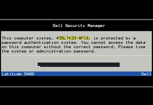 Desbloqueio de BIOS Dell Sufixos 8FC8, 595B, D35B, 2A7B, 1D3B, 1F66, 6FF1, 1F5A, BF97, E7A8