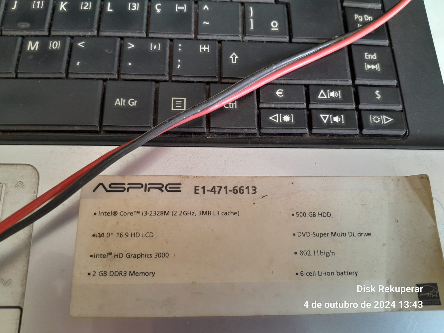 Notebook Acer Aspire E1-471-6613 (Doação)