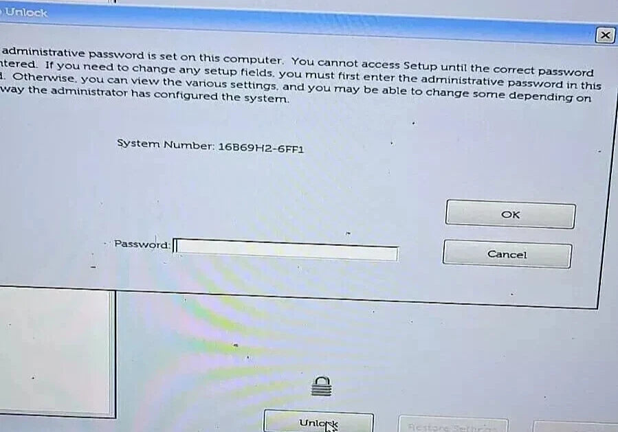 Desbloqueio de BIOS Dell Sufixos 8FC8, 595B, D35B, 2A7B, 1D3B, 1F66, 6FF1, 1F5A, BF97, E7A8